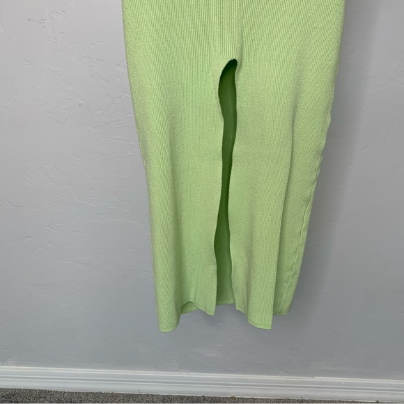House of Harlow 1960 Green Ribbed Bodycon Maxi Dress Size Medium - Picture 10 of 13